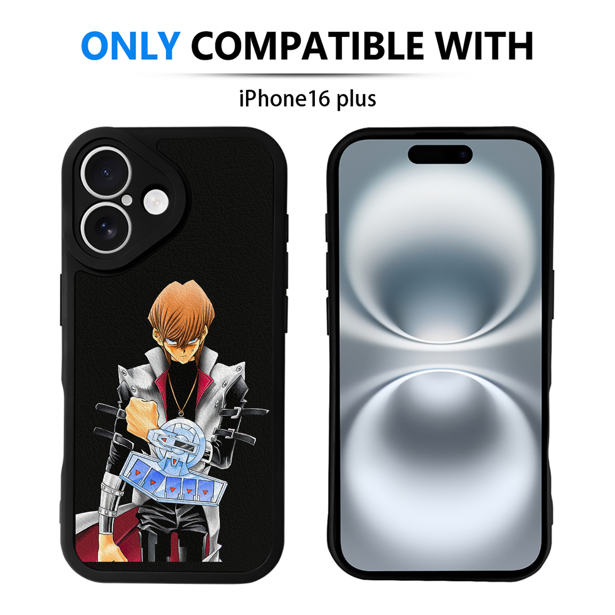 遊☆戯☆王 Yu-Gi-Oh! 【iPhone 16シリーズ対応】シリコンスマホケース（レザー調） 材質：シリコン